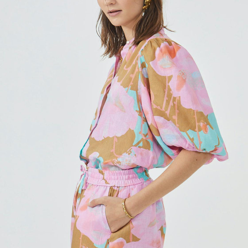 Bubble Linen Shirt - Aquarela