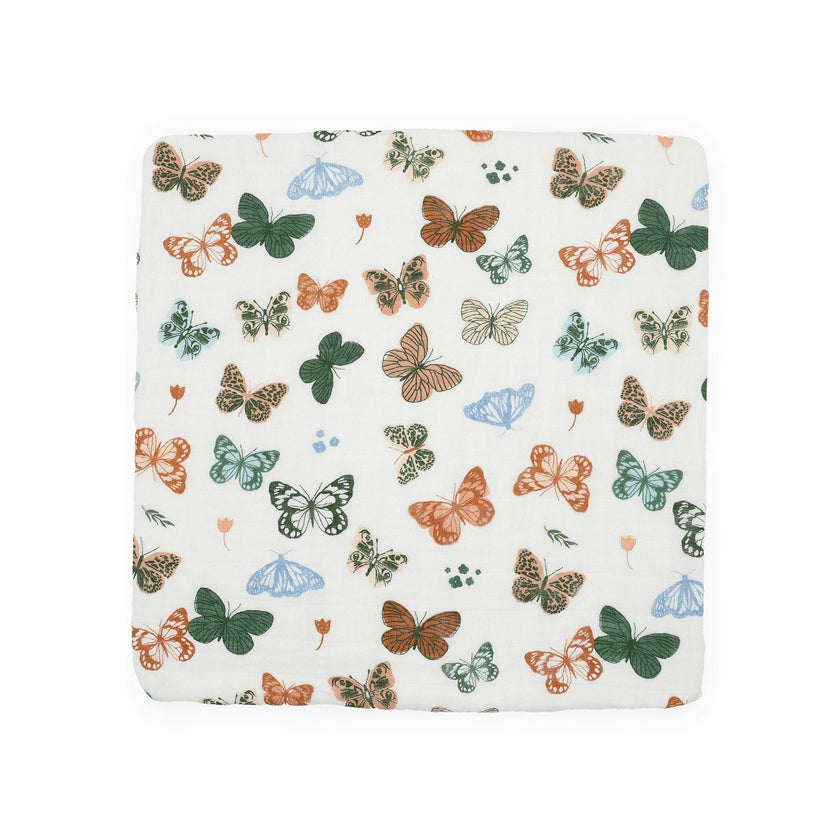 Cotton Muslin Swaddle Blanket 3 Pack - Butterflies
