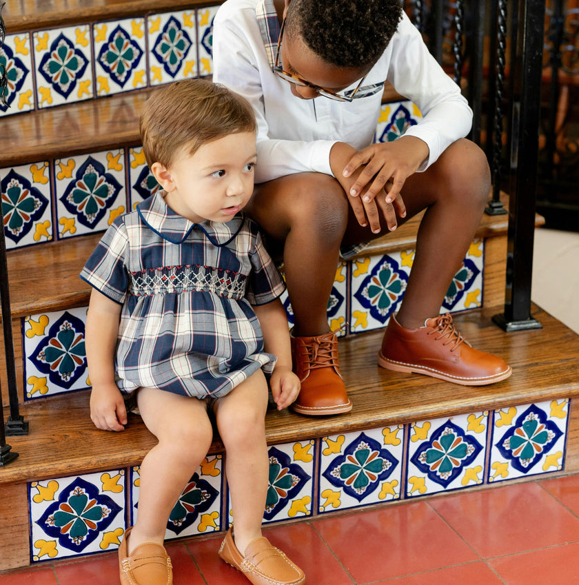 Angelo Boy Bubble - Navy Tartan