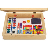5-in-1 Portable Wooden Tabletop Art Easel with Chalkboard and Dry Erase Board