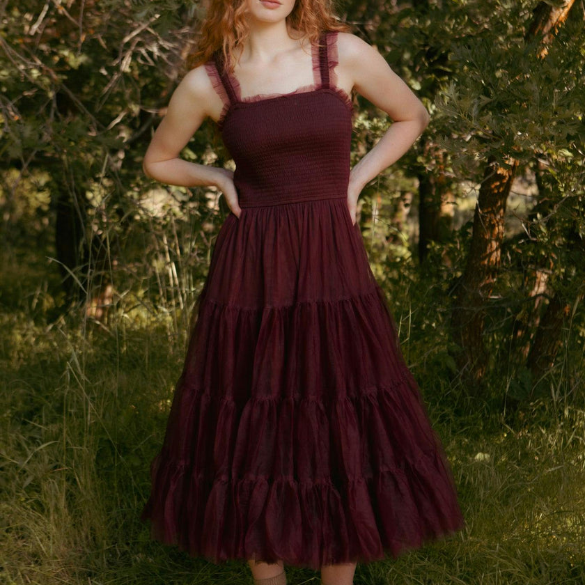 Destiny Dress in Burgundy