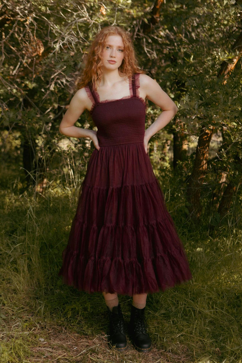 Destiny Dress in Burgundy