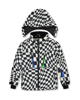 Two Piece Teknik Snowsuit White Checkered Print