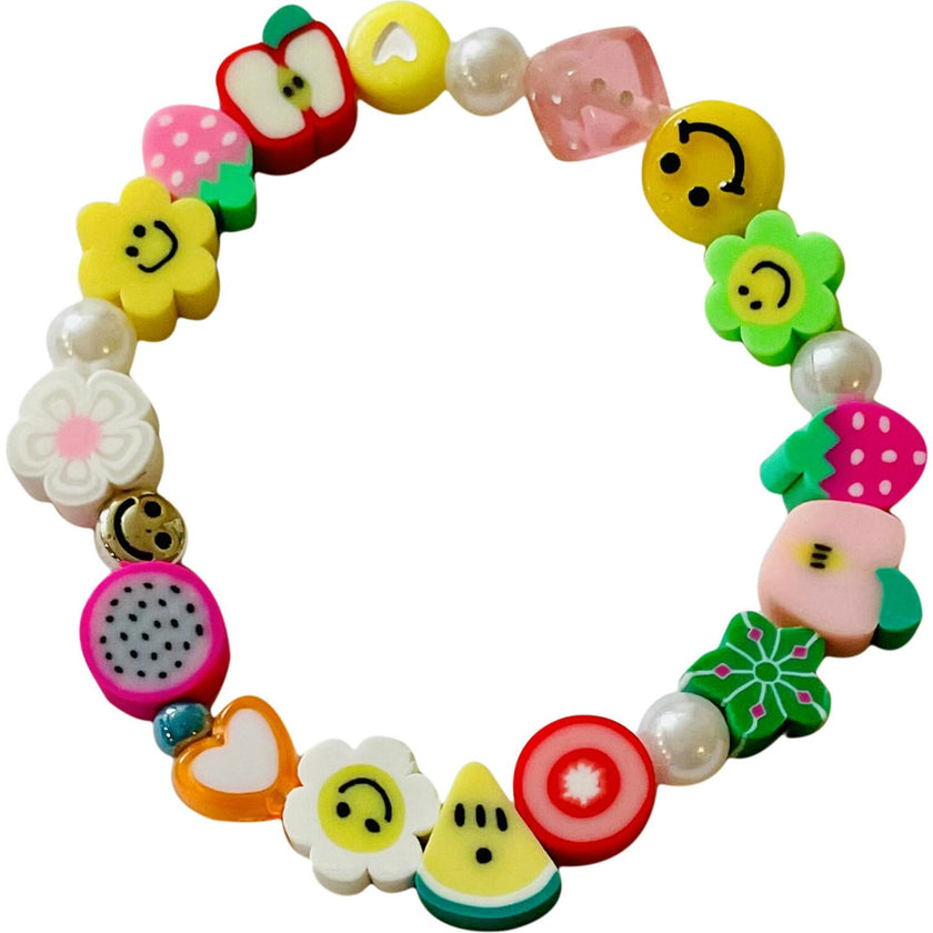 Happy Beaded Bracelet Set of 3