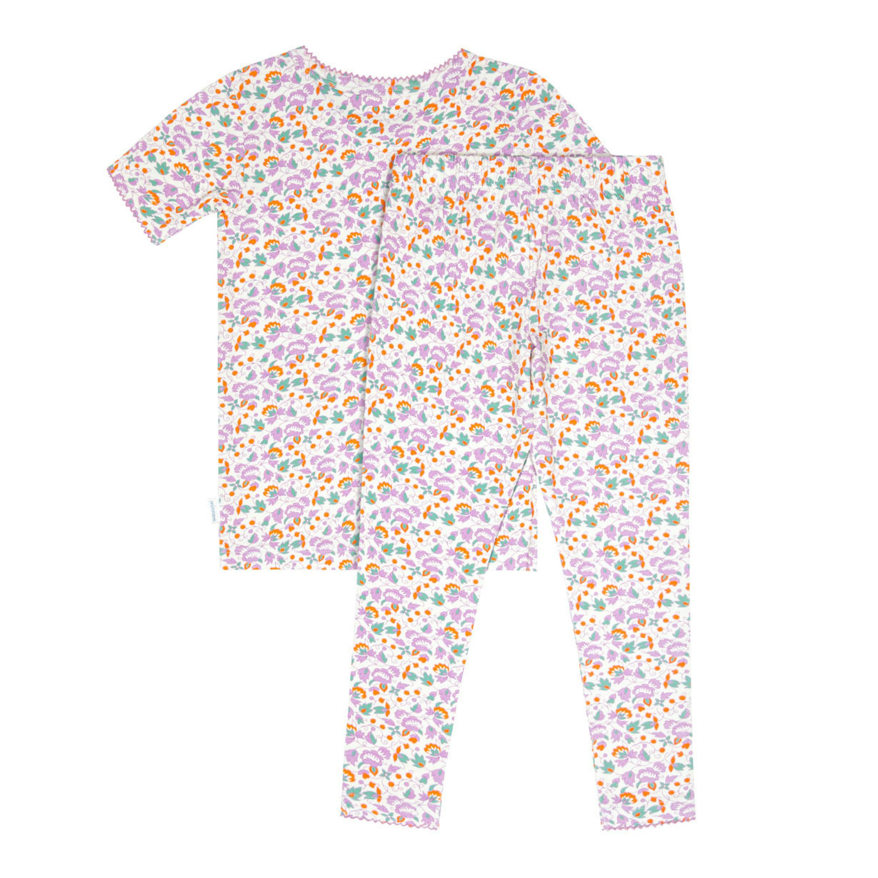 girls orchid floral pima pajamas set