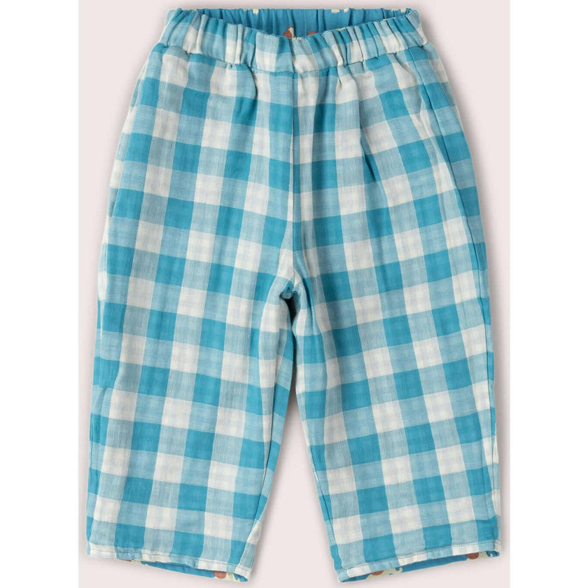 Blue Elephants Reversible Pull On Trousers, Blue