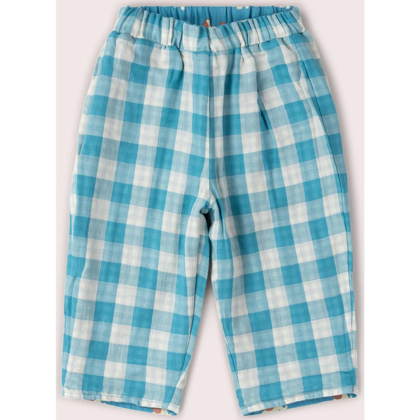 Blue Elephants Reversible Pull On Trousers, Blue