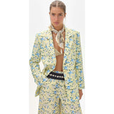 Hygge Linen Blazer - Francesca Print