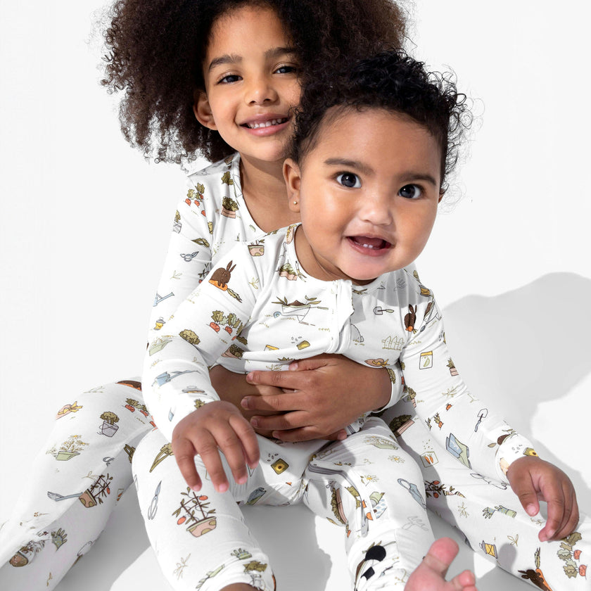 Bunny Garden Bamboo Kids Pajamas