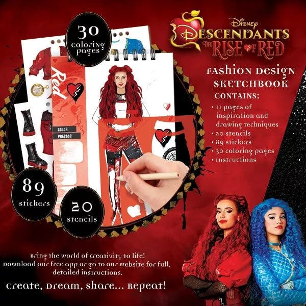 Make It Real: Descendants 4 Rise Of Red Sketching Set