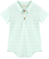 JETTY MINT Stripe Jersey Onesie