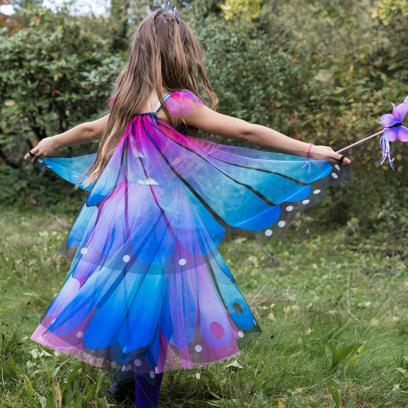 Butterfly Twirl Dress with Wings & Headband
