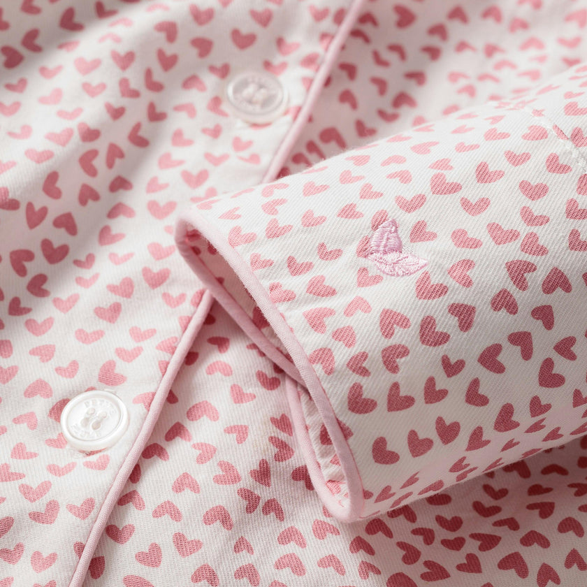 Women's Twill Pajama Set in Sweethearts