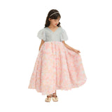 Blue Pastel Pink Floral Latona Dress