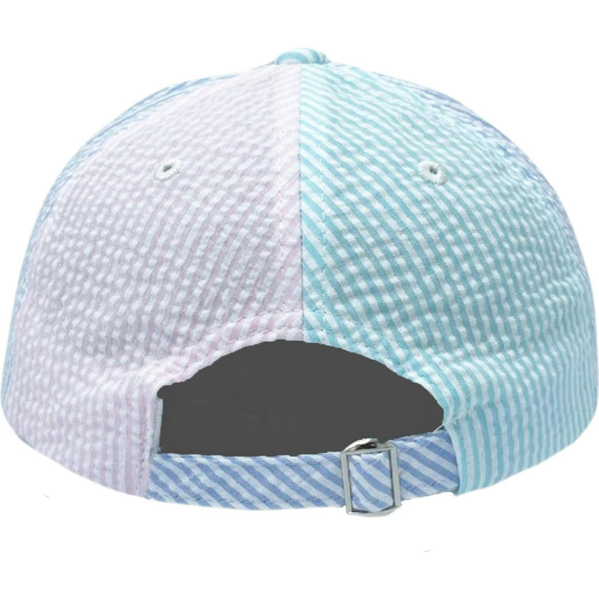 Customizable Seersucker Baseball Hat