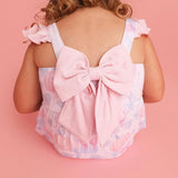 Posh Pumpkins Bow Back Bubble Romper