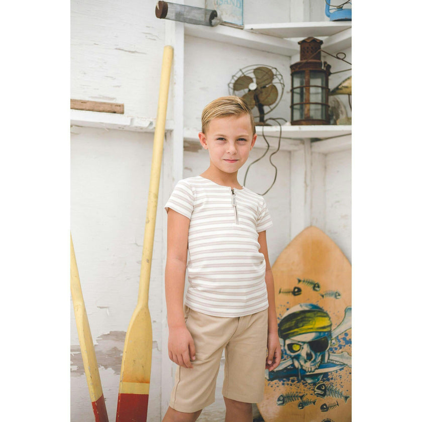 Horizontal Striped Boy Shorts