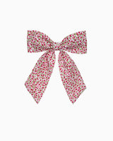 Extra Large Bow Hair Bow Pony in Red Cherry Floral