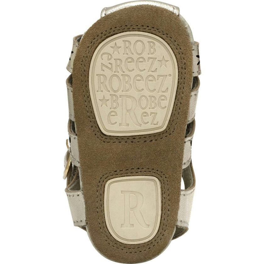 Fleur Gold Leather Sandal