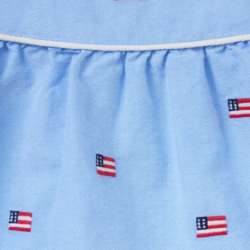 Baby Embroidered Flag Matching Set