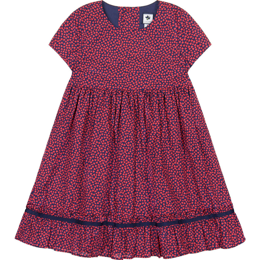Iris Cap Sleeve Party Dress, Red