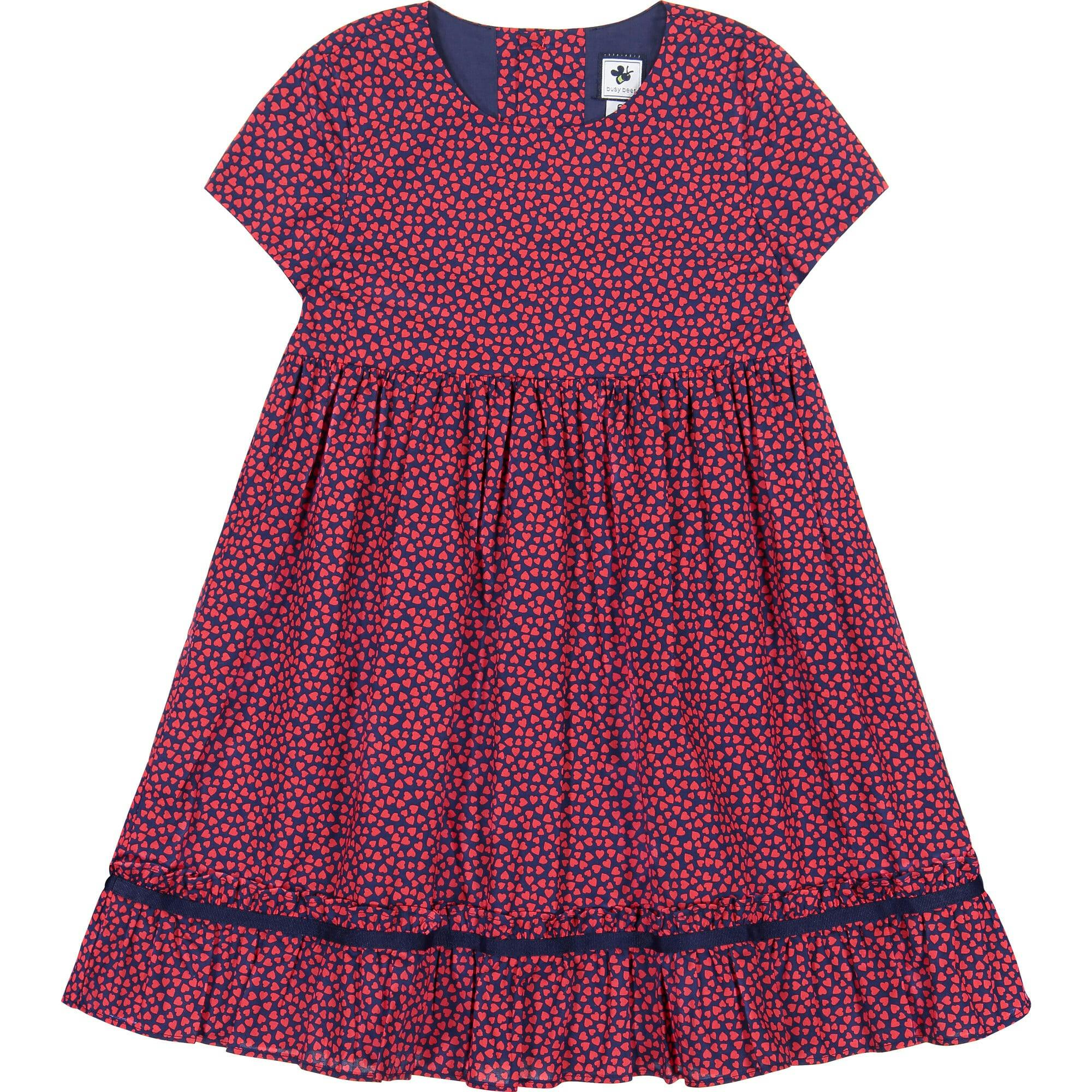 Iris Cap Sleeve Party Dress, Red