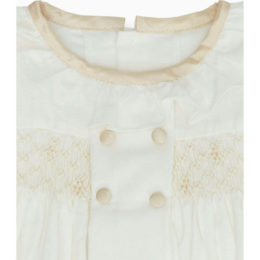 Ivory Santina Smock Ceremony Baby Girl Set
