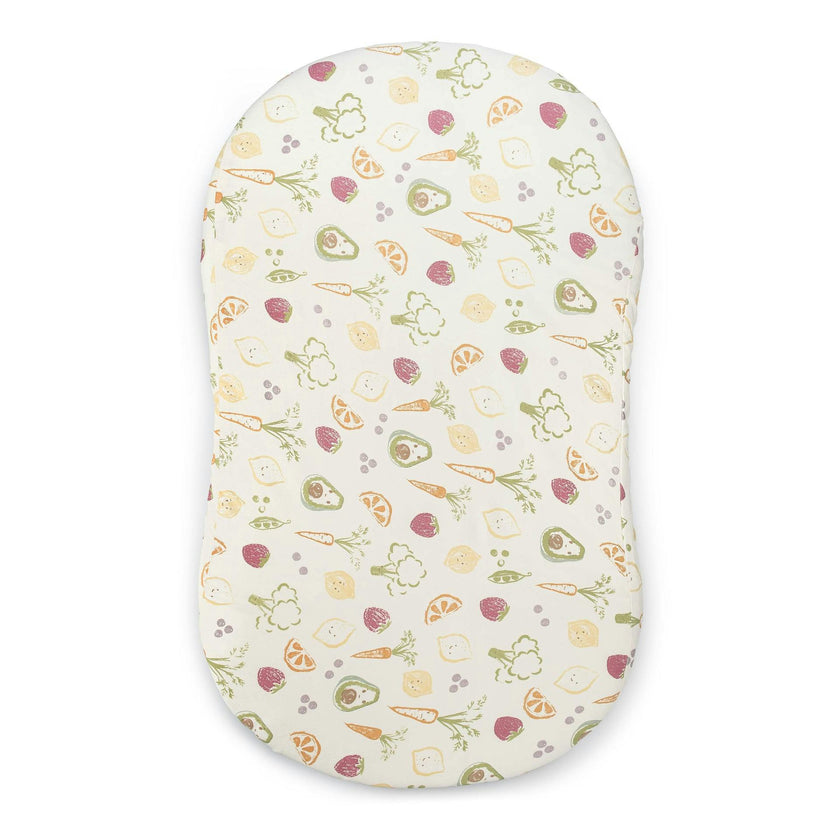 Clementine Fruits & Veggies Cotton Bassinet Sheet