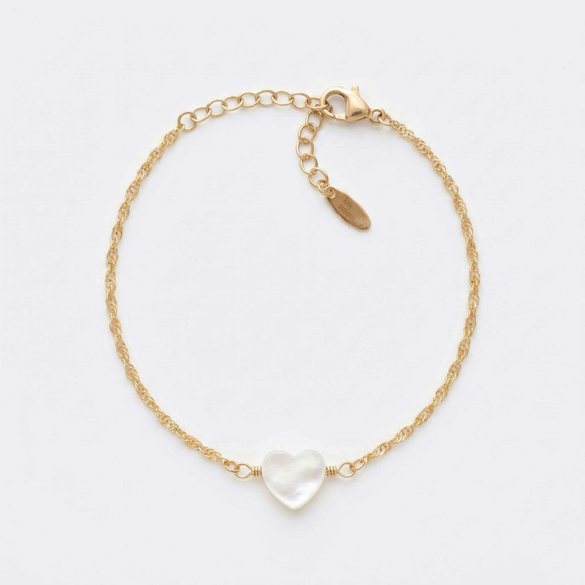 Mother of Pearl Heart Bracelet
