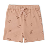 Organic Collar Tee & Shorts Set - Island Palm