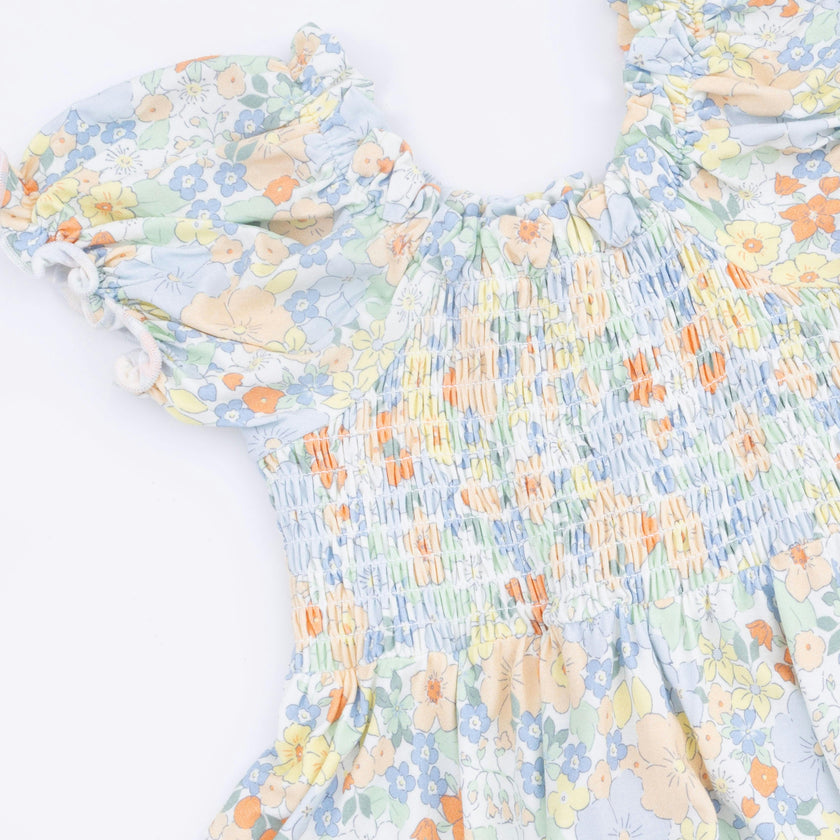 Georgia Floral - Smocked Twirly Dress and Bloomer