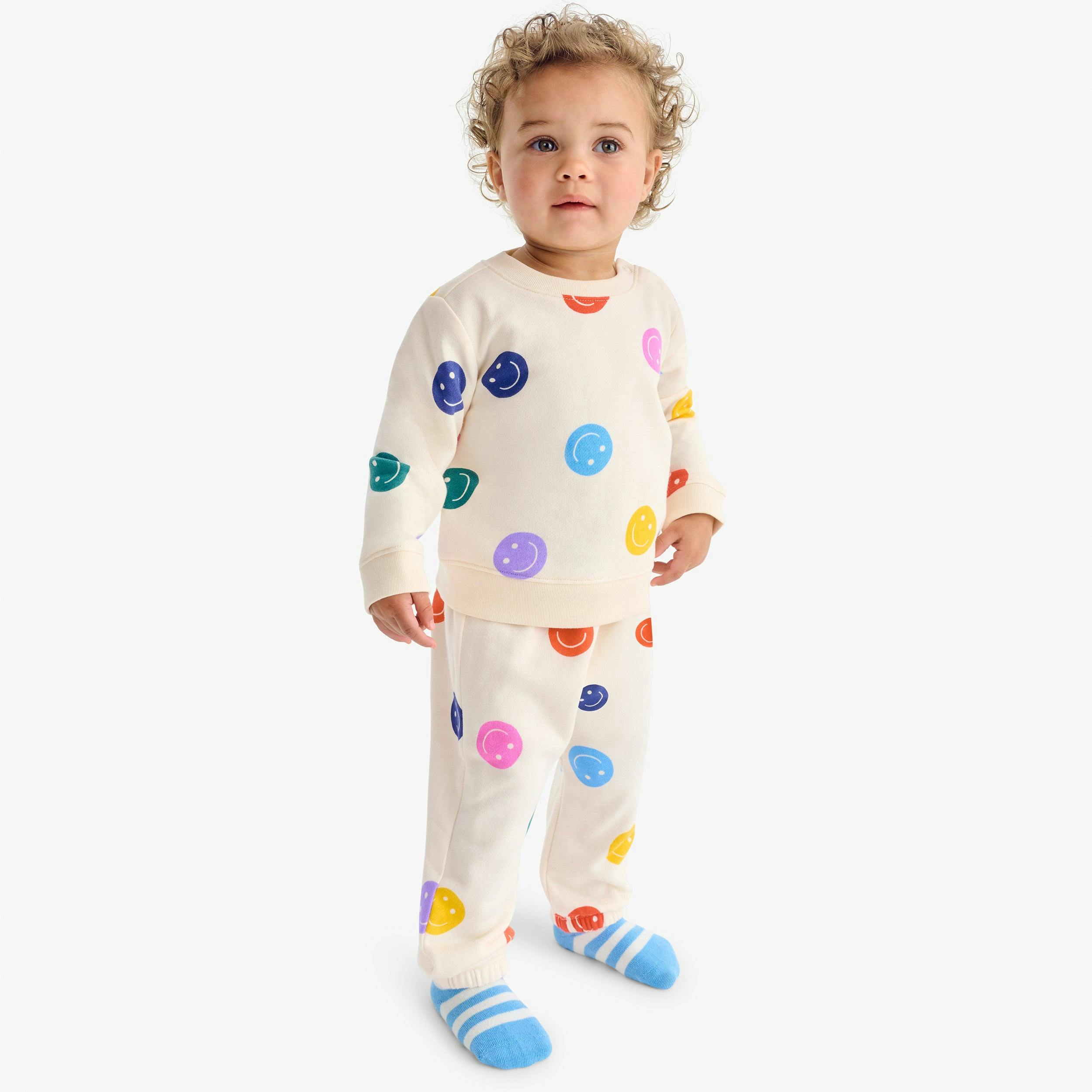 Baby sweatpant in happy faces