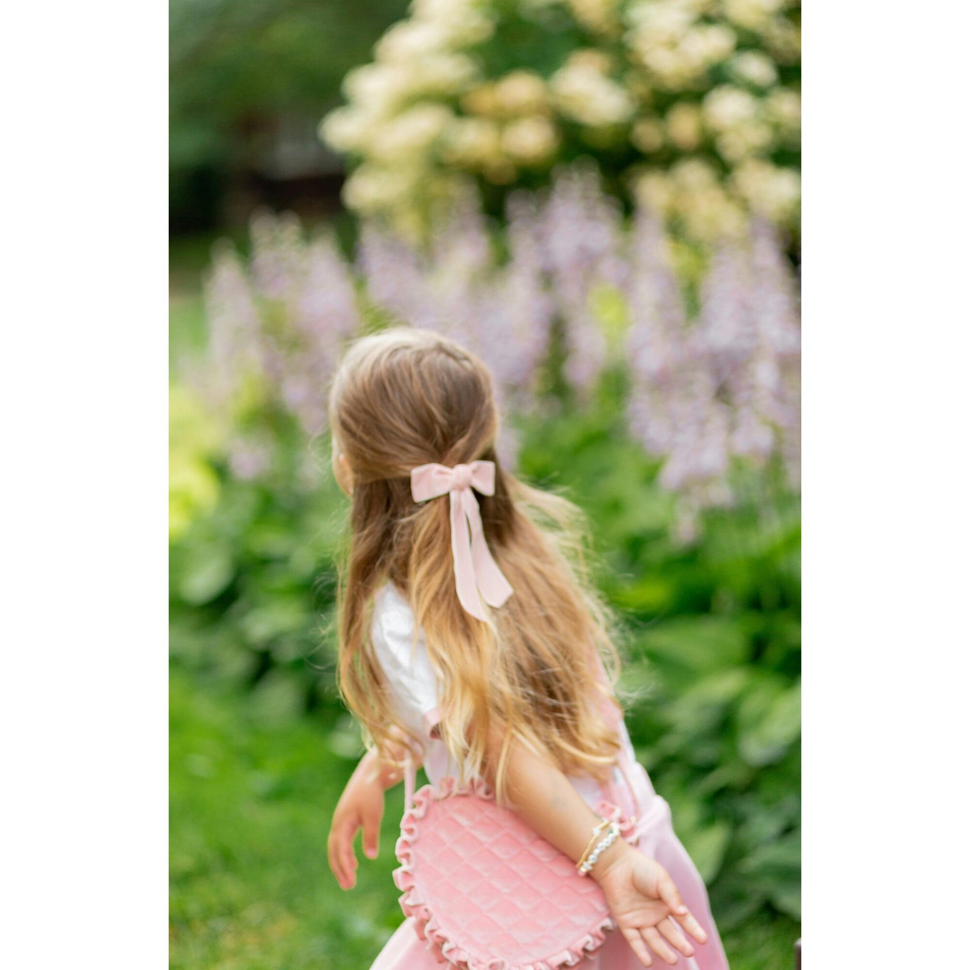 Velvet Long-Tailed Bow Barrette
