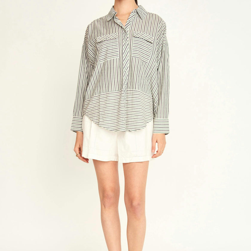 Kyoto Shirt in Dune Stripe