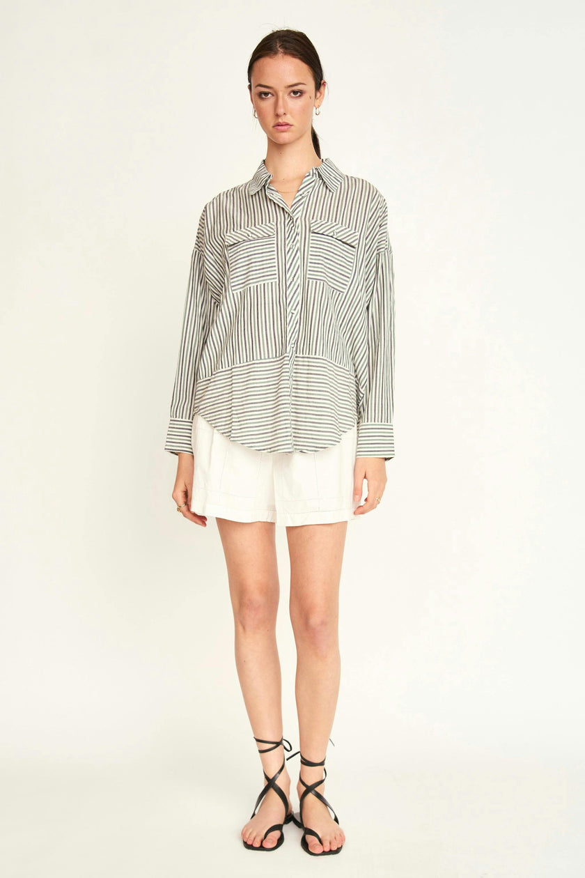 Kyoto Shirt in Dune Stripe