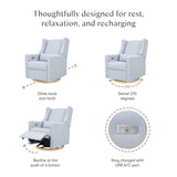 Babyletto Kiwi Electronic Recliner and Swivel Glider with USB port