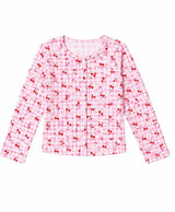 Girls Printed Pointelle Cardigan