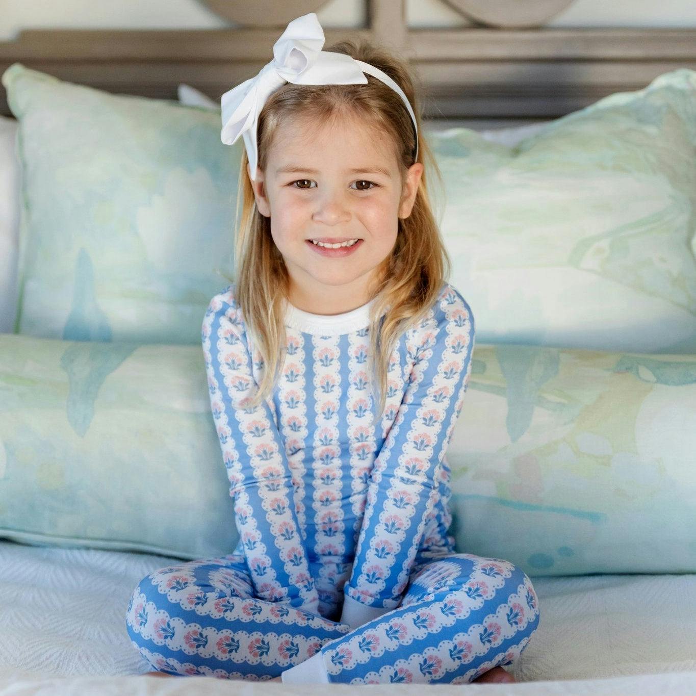 Ava Girls' Pajama Pant Set - Harvest Ribbon Floral