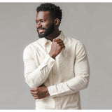 Long Sleeve Solid Linen Shirt, Brown