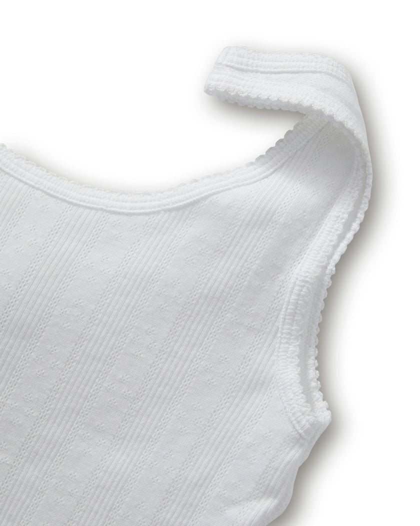 Women's Pointelle Tank in White