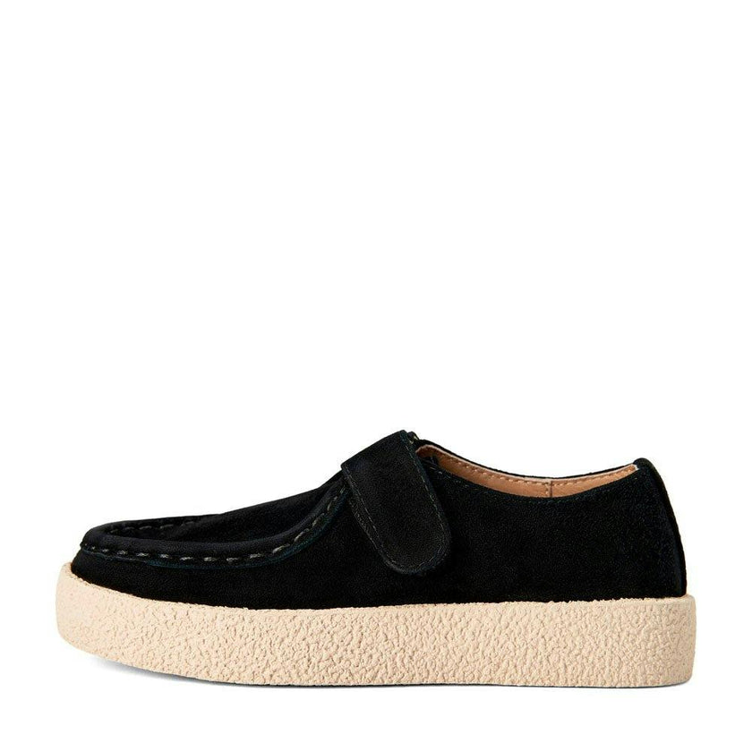Liam Suede Velcro Strap Loafers Boots