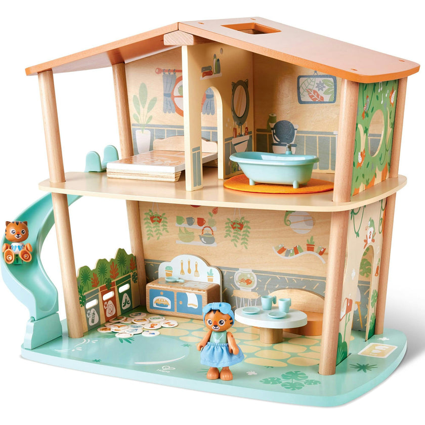 Hape: Tigers' Jungle House - 34pc Wooden Toy Playset
