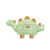 Handcrafted - DinosauStorage Basket Mint Green (Medium) - Rattan Wicker