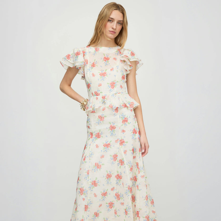 The Halston Dress - Sunburst Blossoms