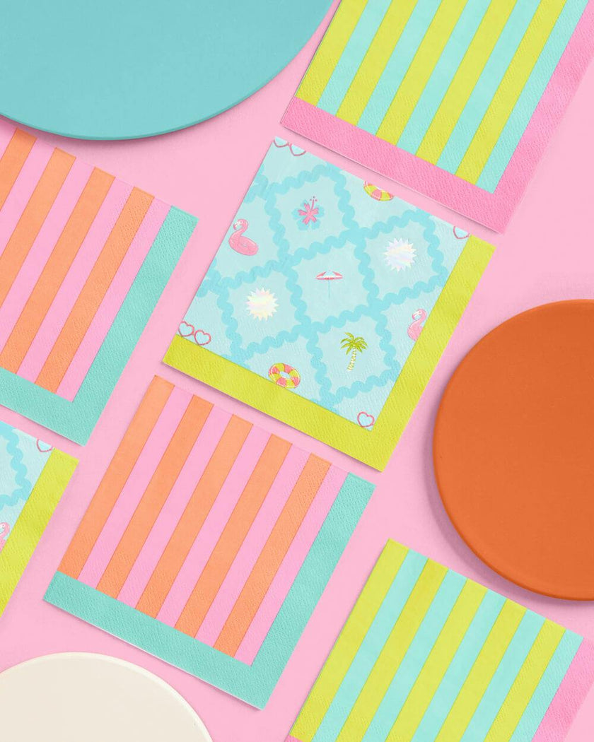 Pool Party Napkins - 24 paper napkins