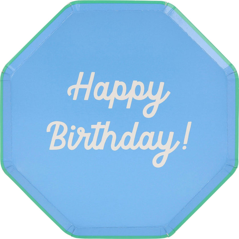 Mixed Happy Birthday Side Plates