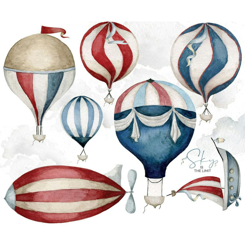 Sky Is The Limit Balloon Wall Decal Set