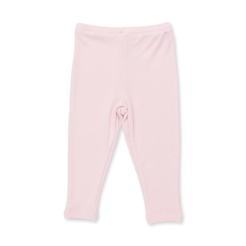 Solid Veiled Pink Rib - Legging