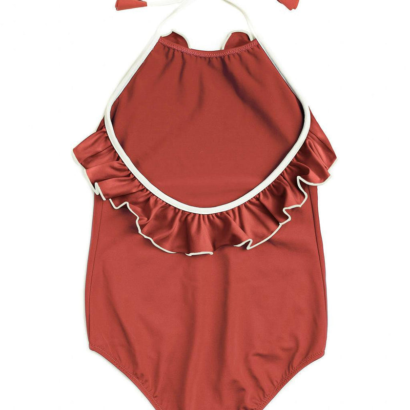 Linda One Piece Swimsuit Terracotta & Ivory