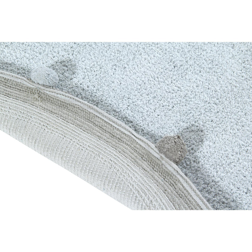 Bubbly Round Rug With Pom Poms